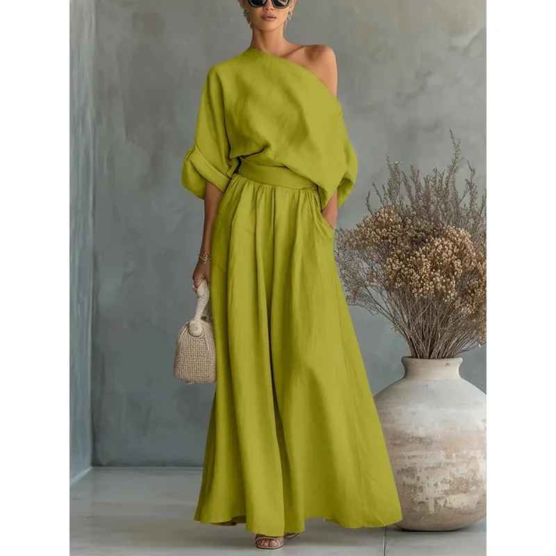 Lise | Top hombros descubiertos y pantalón ajustado