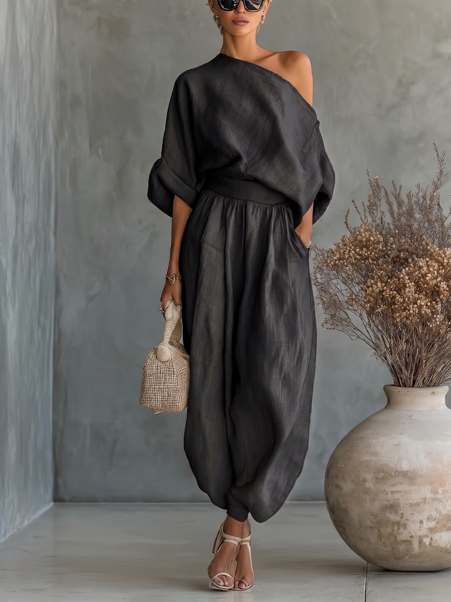Lise | Top hombros descubiertos y pantalón ajustado